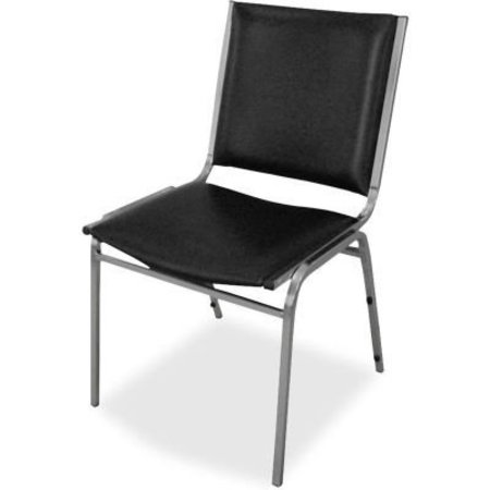 SP RICHARDS Lorell® Padded Armless Stacking Chair, 20-3/4"W x 19-1/2"D x 35-5/8"H, Black, 4/Carton LLR62502